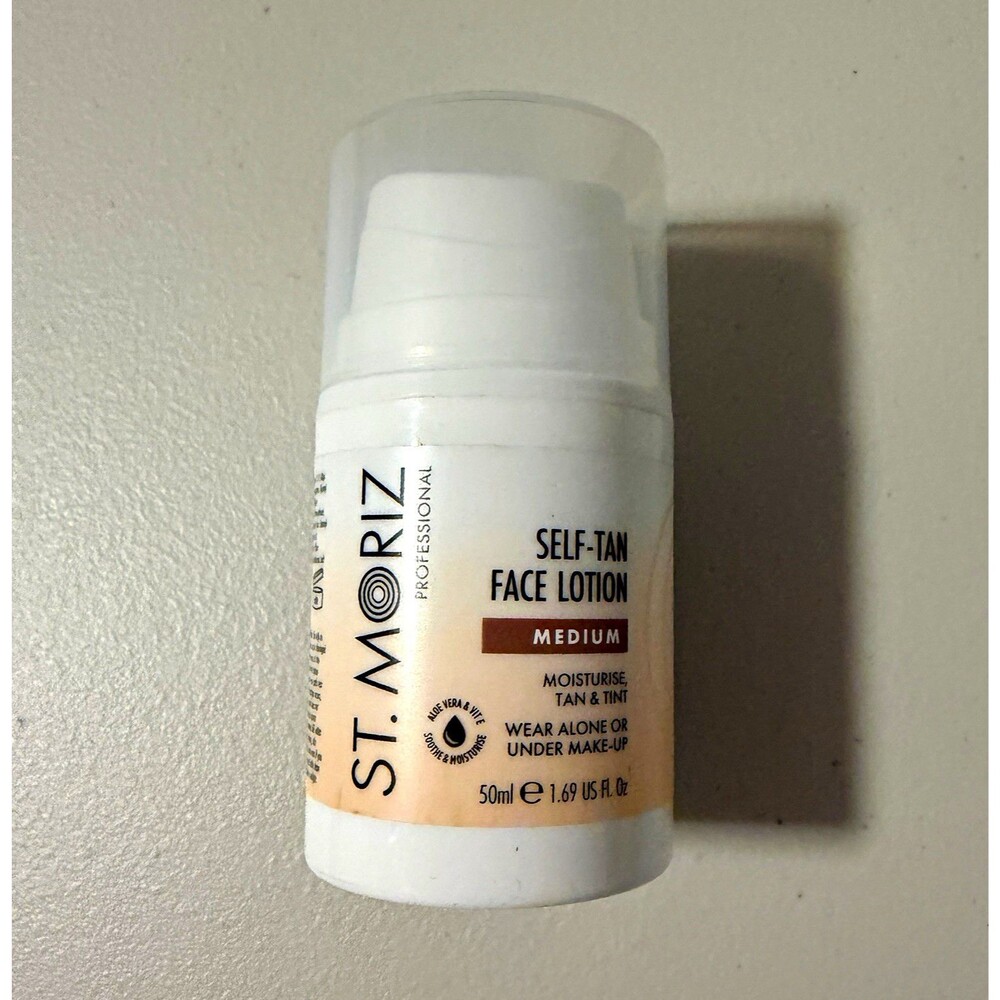St. Moriz Self-Tan Face Lotion Medium Vegan Cruelty-Free 1.69 fl oz